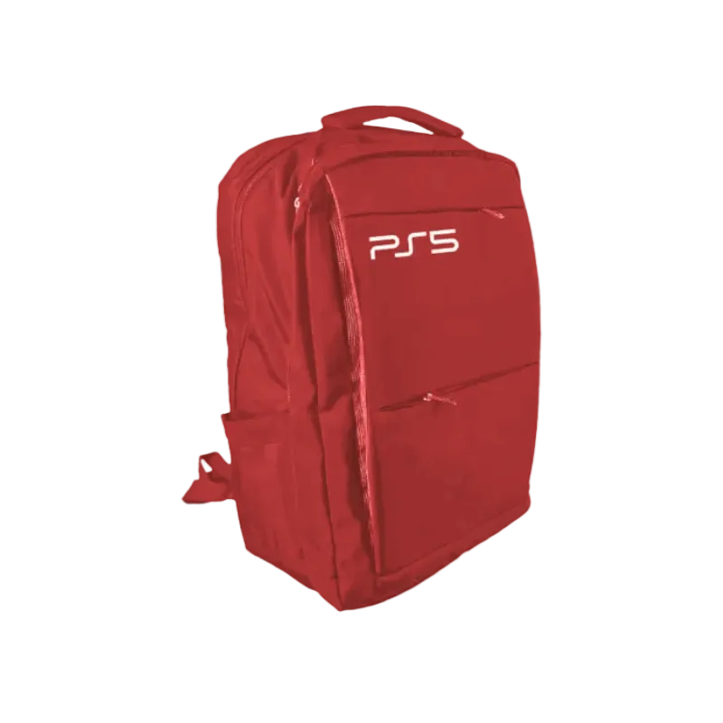 حقيبة ظهر حمراء لحمل جهاز بلاي ستيشن 5