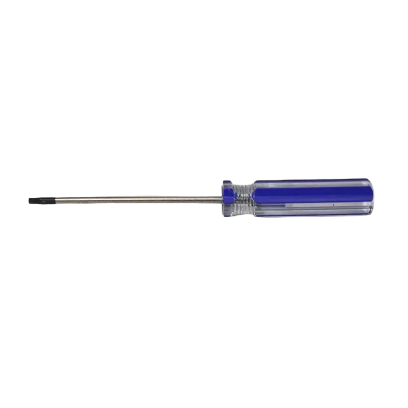 Blue transparent-handle Torx screwdriver with a long metal shaft and dark tip - THARAA STORE