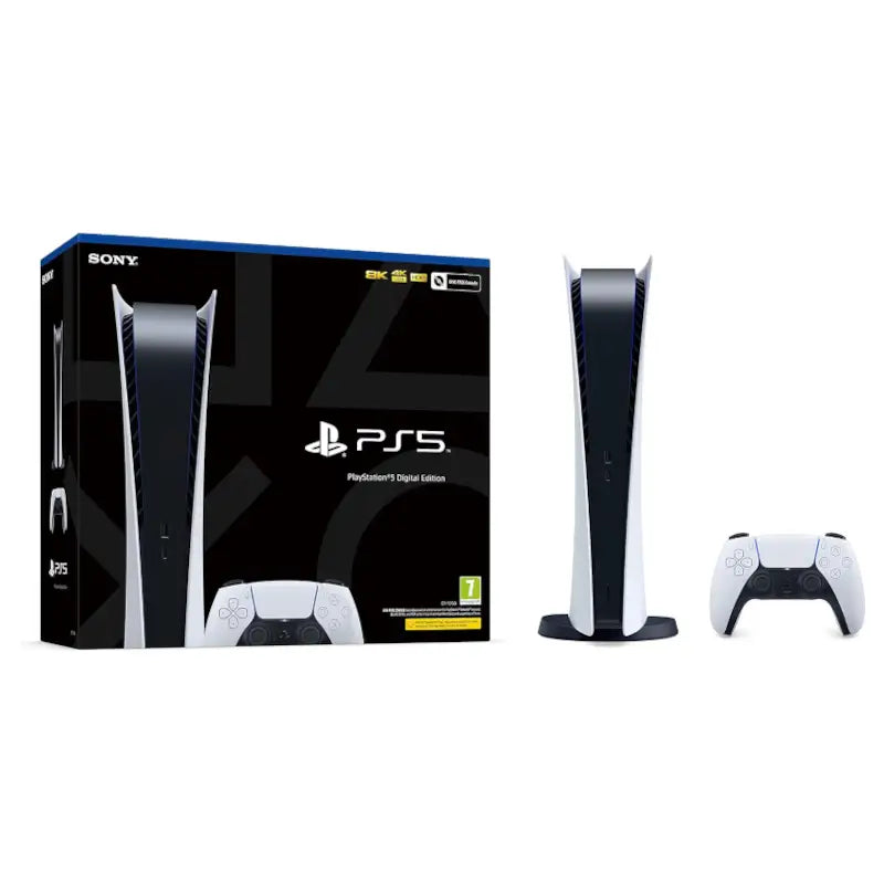 New Sony PS5 Digital Edition Console – 1TB – With Controller – 1-Year Egypt Warranty – Tharaa Store