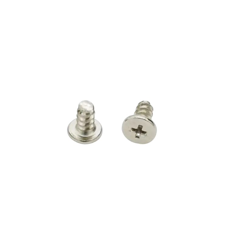 Close-up of a small silver 4.5mm Phillips-head screw for PS4 DualShock 4 controller repair - THARAA STORE
