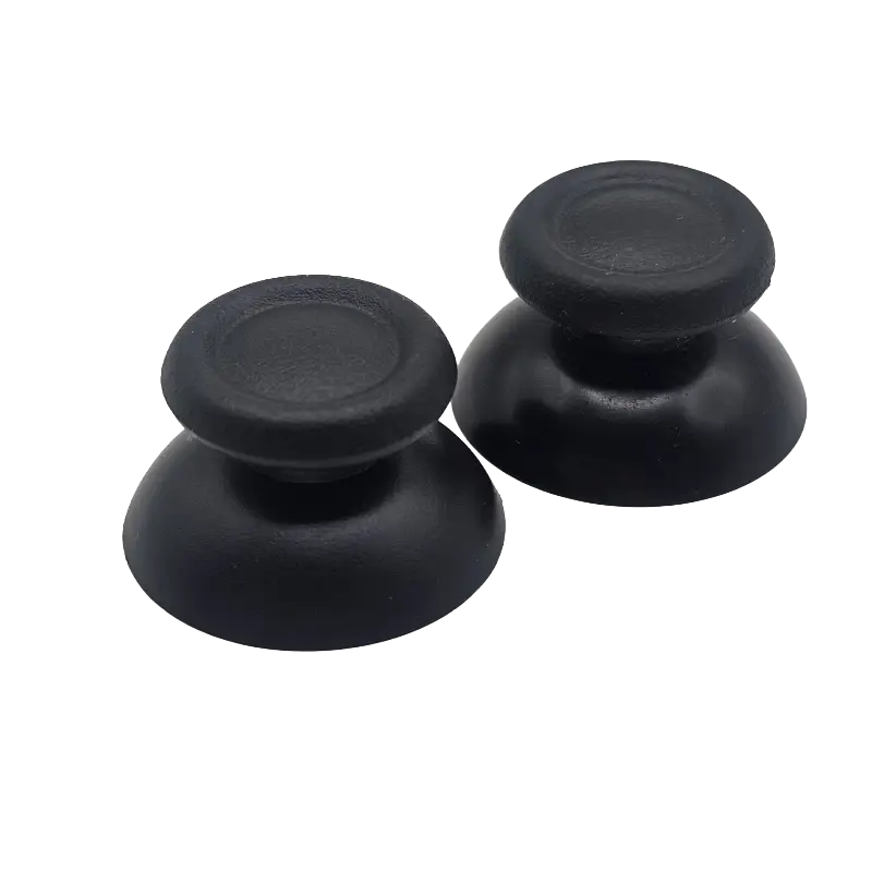 Black replacement analog stick caps for Sony PS4 DualShock 4 controller compatible with JDM-001 JDM-011 JDM-030 - 2PCS - THARAA STORE
