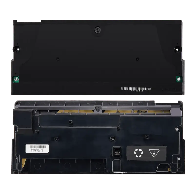 ADP-300ER / N15-300P1A 4-pin internal power supply for PS4 Pro CUH-71XX, shown from multiple angles with its black casing, mounting points, connector area, and AC power inlet - THARAA STORE