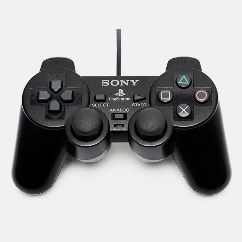 دراع تحكم بلايستيشن 2 أسود أصلي من SONY – متوافق مع جميع أجهزة PS2، تصميم مريح وأداء عالي.