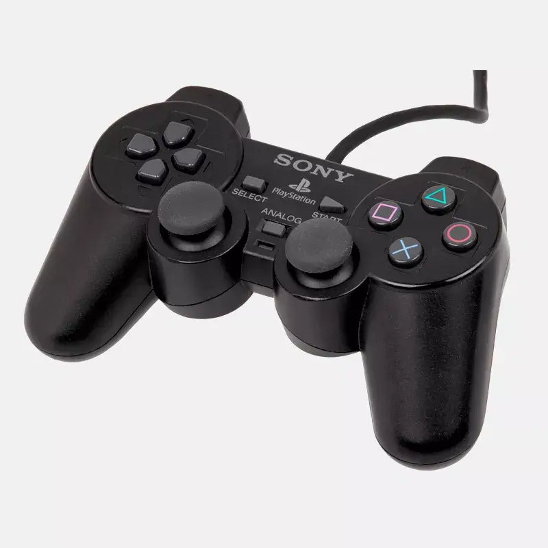 دراع تحكم بلايستيشن 2 أسود أصلي من SONY – متوافق مع جميع أجهزة PS2، تصميم مريح وأداء عالي.