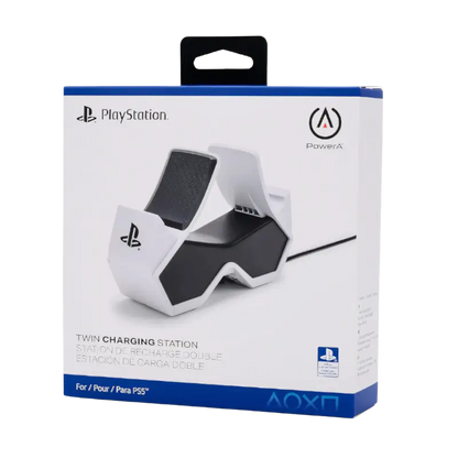 PowerA محطة شحن مزدوجة لوحدات التحكم اللاسلكية DualSense – مرخصة رسمياً لجهاز PlayStation 5