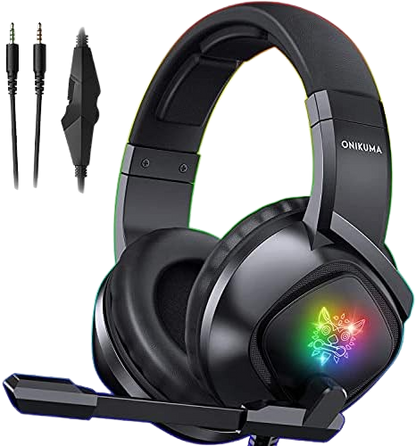 أونيكوما سماعة العاب K19 السلكية بإضاءة أر جي بي