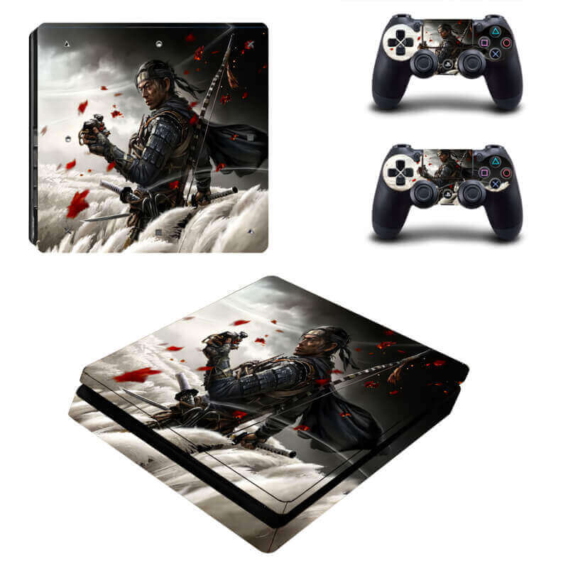 Ps4 Slim Skin - Ghost Of Tsushima