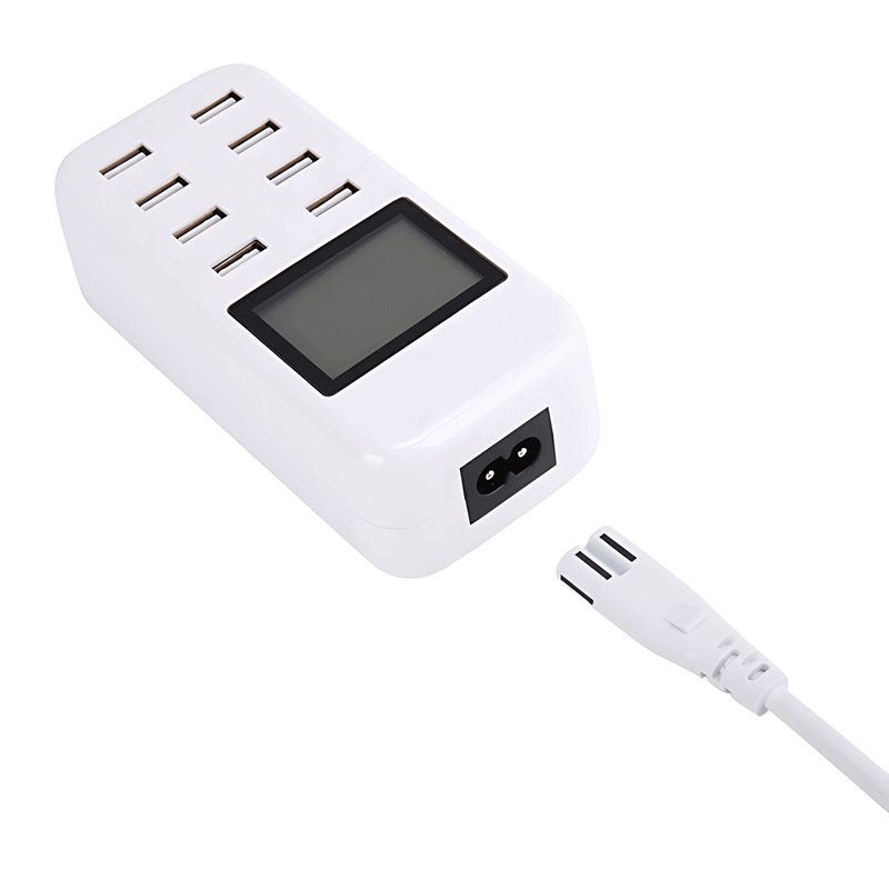 شاحن ديجيتال 8 مخرج - 8 Port Smart USB Charger Hub with LCD