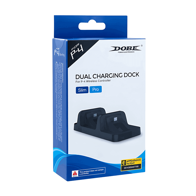 شاحن لدراع 4 بلاطه - Dobe Dual Charging Dock For Playstation 4