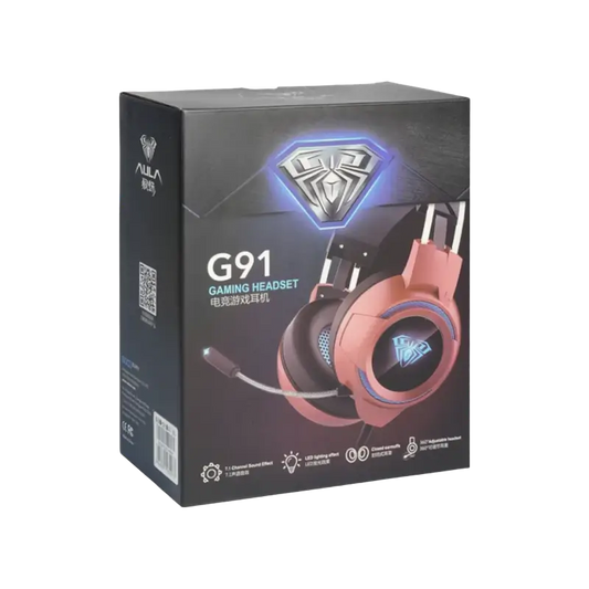 AULA G91 RGB stereo gaming headset with noise-reducing microphone for PS5 PS4 PC Xbox - THARAA STORE