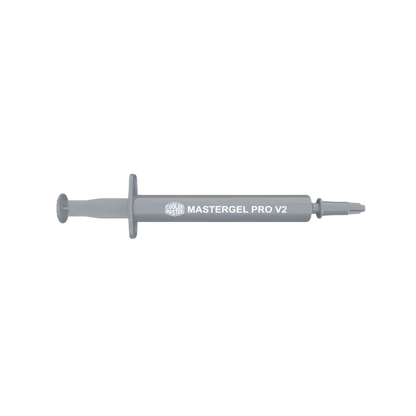 Cooler Master MasterGel Pro V2 gray thermal paste syringe with application scraper and retail packaging, rated at 9 W/m·K - THARAA STORE