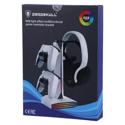DEADSKULL DS-MZ8006 RGB game controller and headphone holder with four arms and two USB charging ports - THARAA STORE