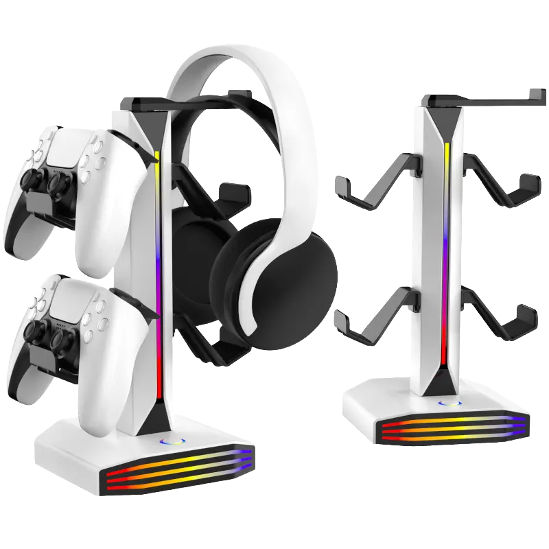 DEADSKULL DS-MZ8006 RGB game controller and headphone holder with four arms and two USB charging ports - THARAA STORE