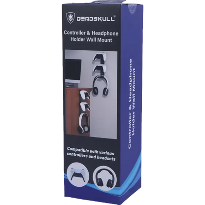 DEADSKULL DS-MZ8023 black skull design wall mount holder for gaming controllers and headphones - THARAA STORE