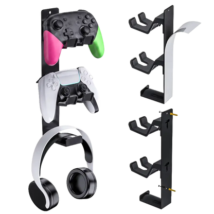 DEADSKULL DS-MZ8023 black skull design wall mount holder for gaming controllers and headphones - THARAA STORE