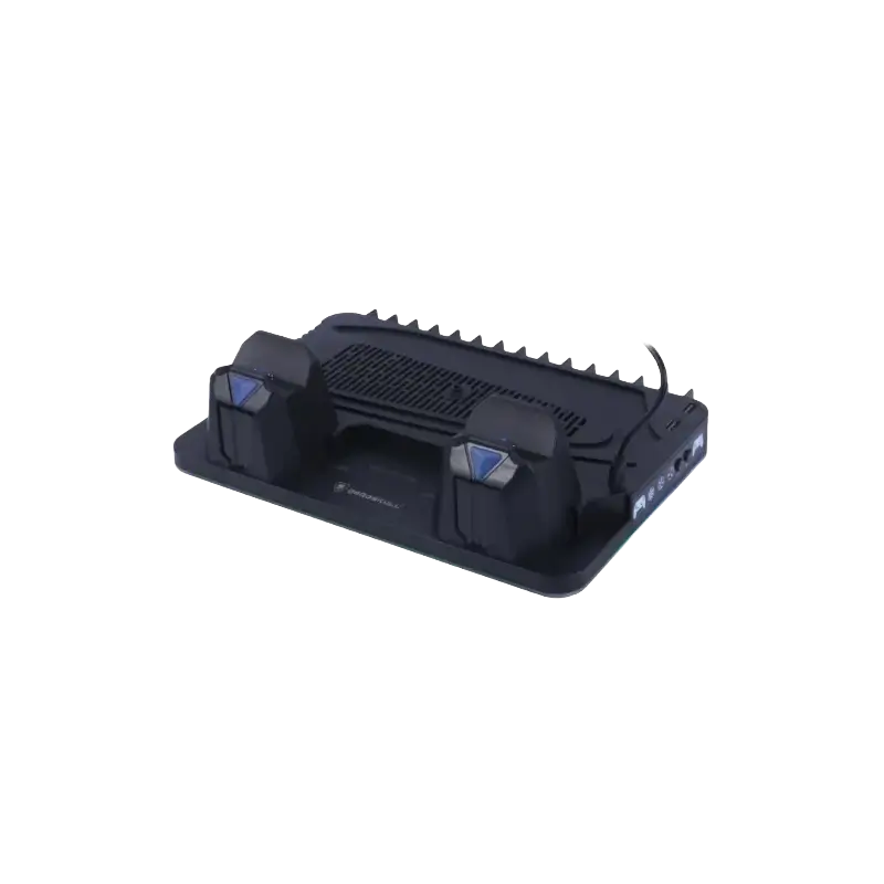 DEADSKULL DS-MZ8043 RGB cooling and charging stand for PS5 PS5 Slim and PS5 Pro with dual controller charger and game storage - THARAA STORE