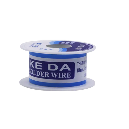 D'KE DA solder wire spool labeled 63Sn 37Pb, 0.3 mm diameter and 1.2% flux content - THARAA STORE