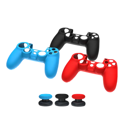 DOBE TP4-0425 Black Silicone Protective Cover for PS4 DualShock 4 Controller with Analog Stick Grips - THARAA STORE