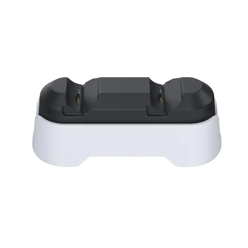 DOBE TP5-1501X dual charging station for PS5 DualSense and DualSense Edge controllers with LED charging indicators black and white - THARAA STORE