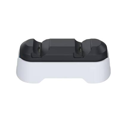 DOBE TP5-1501X dual charging station for PS5 DualSense and DualSense Edge controllers with LED charging indicators black and white - THARAA STORE