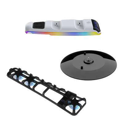 DOBE TP5-35130 3-in-1 PS5 Slim stand with cooling fan and dual controller charging