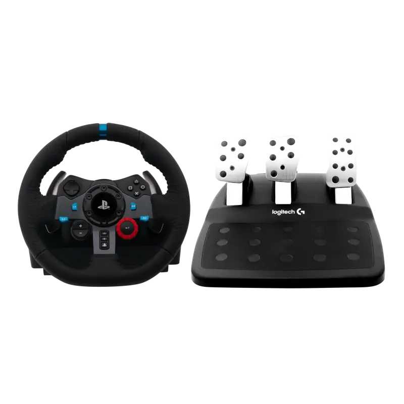 Logitech G29 Driving Force Racing Wheel with 3 Pedals for PS5 PS4 PS3 and PC Black - THARAA STORE