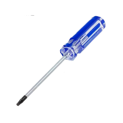 Blue transparent-handle Torx screwdriver with a long metal shaft and dark tip - THARAA STORE