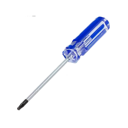 Blue transparent-handle Torx screwdriver with a long metal shaft and dark tip - THARAA STORE