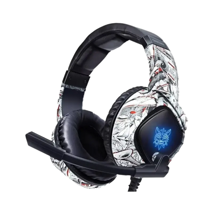 ONIKUMA K19 Camou White RGB wired gaming headset with 50mm stereo drivers - THARAA STORE