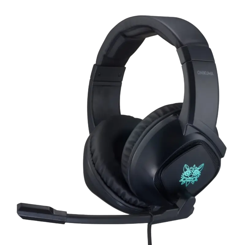 Onikuma K19 wired gaming headset black with RGB lighting and 50mm stereo drivers - THARAA STORE