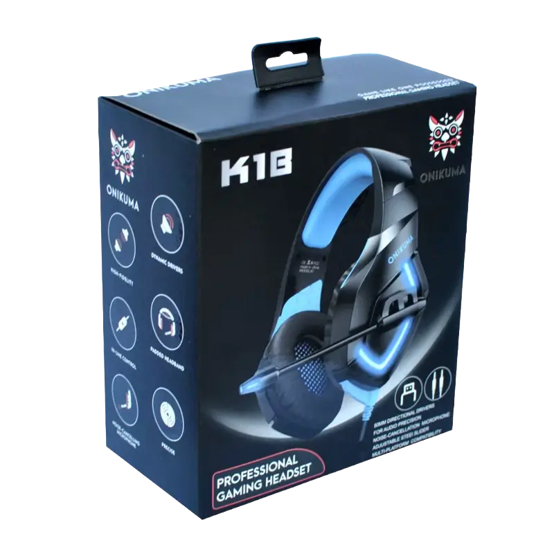 ONIKUMA K1B RGB wired gaming headset with 50mm stereo drivers - THARAA STORE