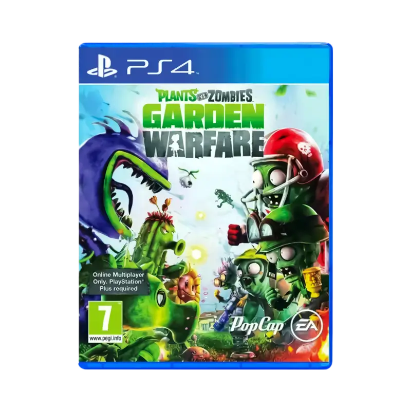 Used Plants vs Zombies Garden Warfare PS4 physical game with plants and zombies in colorful third-person shooter battles - THARAA STORE