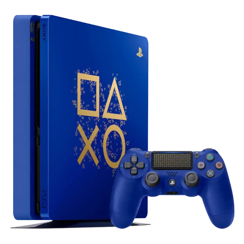 Used PlayStation 4 Slim 1TB Limited Edition Blue Console with Wireless Controller and 90 Days Warranty in Egypt - THARAA STORE