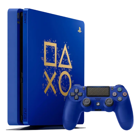 Used PlayStation 4 Slim 1TB Limited Edition Blue Console with Wireless Controller and 90 Days Warranty in Egypt - THARAA STORE