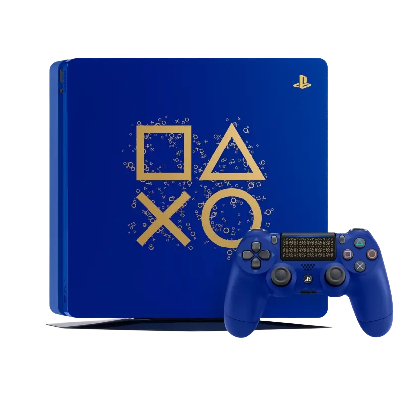 Used PlayStation 4 Slim 1TB Limited Edition Blue Console with Wireless Controller and 90 Days Warranty in Egypt - THARAA STORE