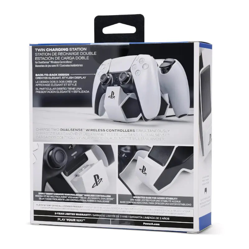 PowerA Twin Charging Station for PS5 DualSense Wireless Controllers – Official