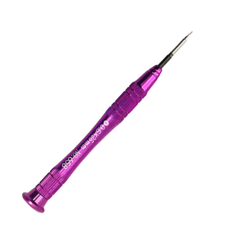 Precision screwdriver with a narrow metal shaft and ridged handle for electronics repair - THARAA STORE