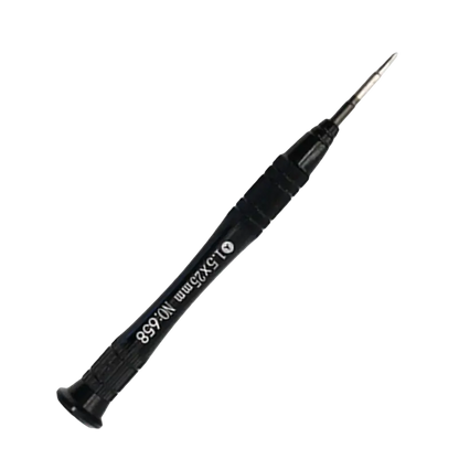 Precision screwdriver with a narrow metal shaft and ridged handle for electronics repair - THARAA STORE