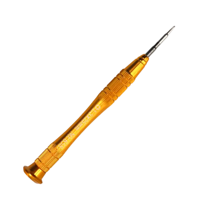 Precision screwdriver with a narrow metal shaft and ridged handle for electronics repair - THARAA STORE