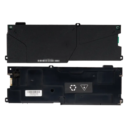 PlayStation 4 ADP-240AR 5-pin internal power supply shown from multiple angles, including its casing, ventilation grille and AC power inlet. - THARAA STORE