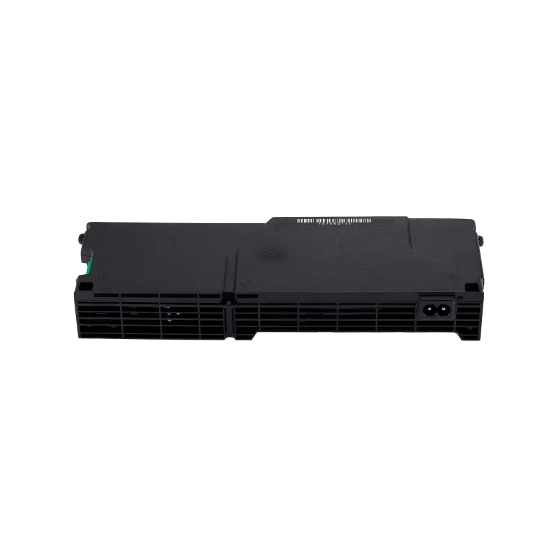 PlayStation 4 ADP-240AR 5-pin internal power supply shown from multiple angles, including its casing, ventilation grille and AC power inlet. - THARAA STORE