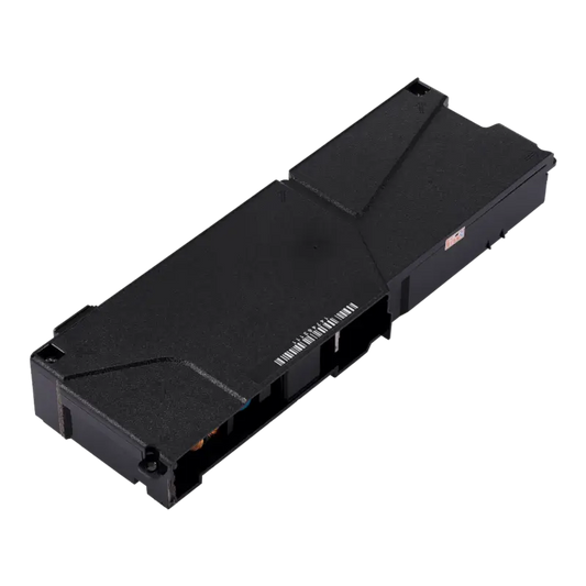 PlayStation 4 ADP-240AR 5-pin internal power supply shown from multiple angles, including its casing, ventilation grille and AC power inlet. - THARAA STORE