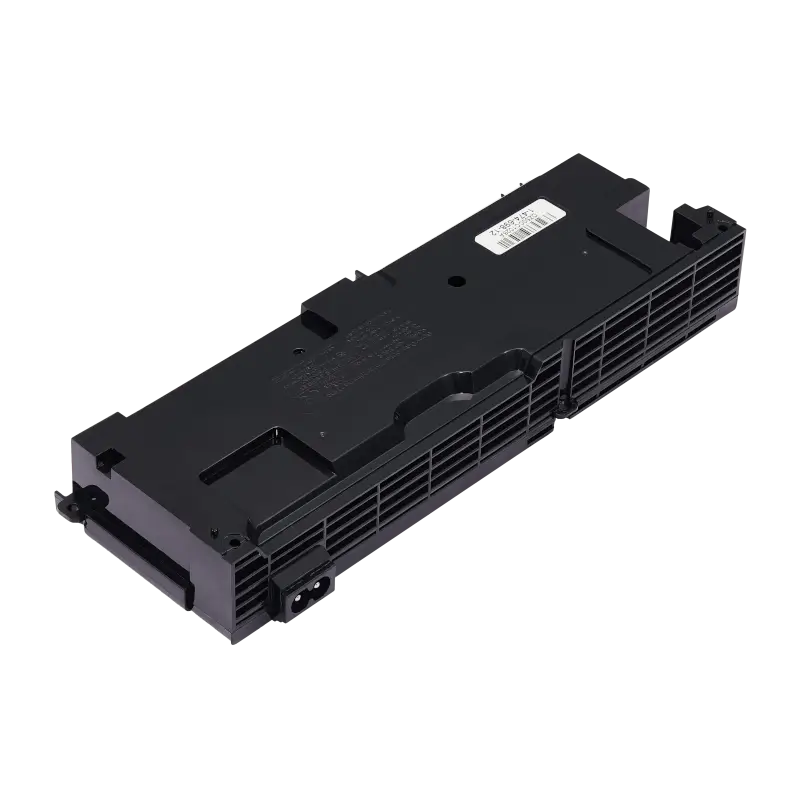 Sony PlayStation 4 ADP-240CR 4-pin power supply shown from multiple angles, including its casing, connector and model identification label - THARAA STORE