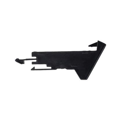 Black plastic eject and power button clip for PlayStation 4 CUH-1200, shown from three angles - THARAA STORE