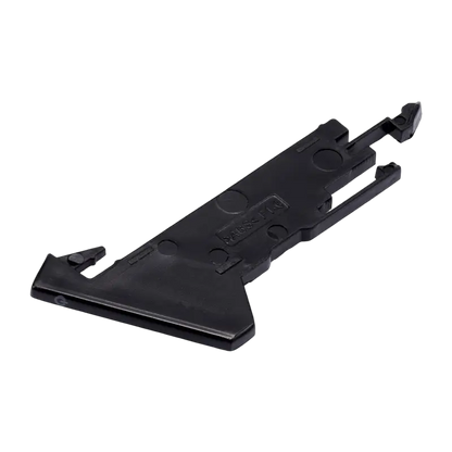 Black plastic eject and power button clip for PlayStation 4 CUH-1200, shown from three angles - THARAA STORE