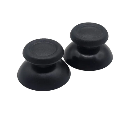 Black replacement analog stick caps for Sony PS4 DualShock 4 controller compatible with JDM-001 JDM-011 JDM-030 - 2PCS - THARAA STORE