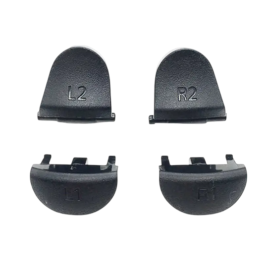 Black L1, R1, L2 and R2 replacement trigger buttons for a PS4 DualShock 4 JDM-030 controller - THARAA STORE