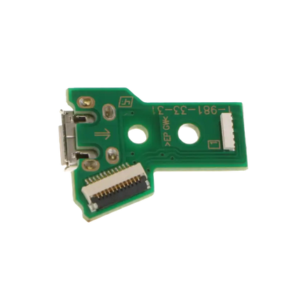 PS4 DualShock 4 JDS-040 12-Pin Charging Port Board Micro USB Socket Replacement for PlayStation 4 Controller - THARAA STORE