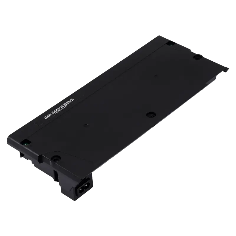 Black ADP-300FR 4-pin internal power supply for PS4 Pro CUH-72XX, shown from multiple angles with its casing, internal components, mounting points, and AC power inlet - THARAA STORE