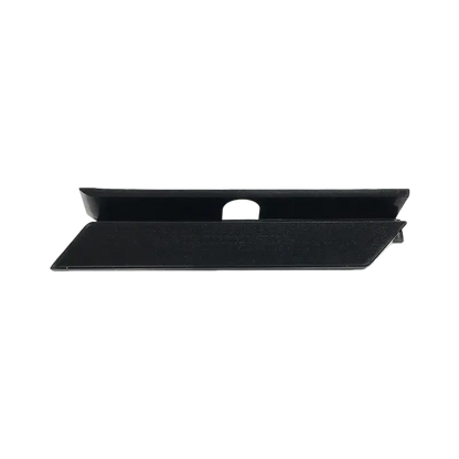 Black PS4 Pro hard drive bay cover with textured exterior surface and molded attachment edges, shown from two angles - THARAA STORE